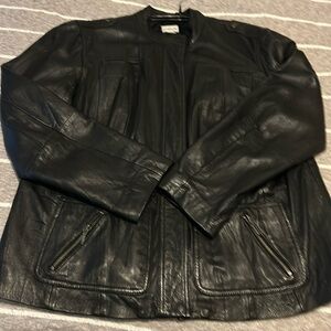 Chicos black leather jacket